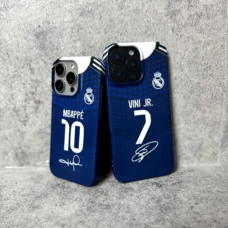 25-26皇家马德里客场球衣iphone13XR 16pro MAX 15Pro plus手机壳