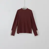 几里与麻 立领蕾丝花边打底衫 衣长60胸围104 2091646