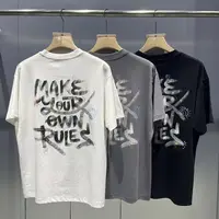 【手绘字母】重工高货男装潮流新款个性百搭休闲情侣短袖YGG9005
