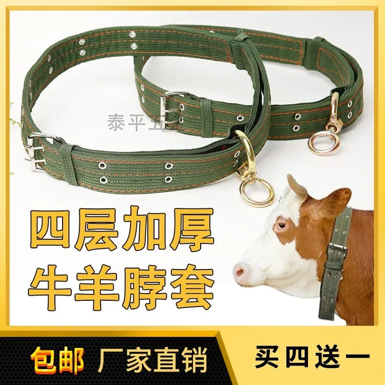 栓牛脖套扣神器项圈牛绳子养殖设备育肥牛加厚拴牛羊脖套买四送一