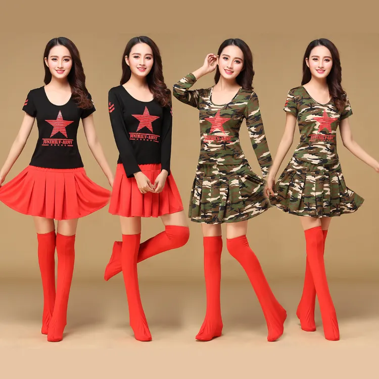 广场舞服装迷彩水兵舞服装中老年广场舞服跳舞服套装夏季舞蹈服