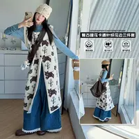 女童毛衣马甲三件套秋季2025新款儿童洋气时髦早秋女大童秋装套装