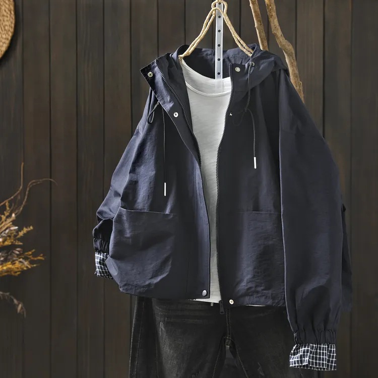 2026独特超好看春装外套女新款连帽胖mm高级感显瘦休闲百搭短外套