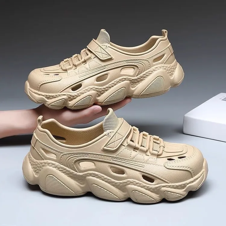 2025夏季踩屎感洞洞鞋男款外穿透气防滑耐磨沙滩防臭开车钓鱼凉鞋