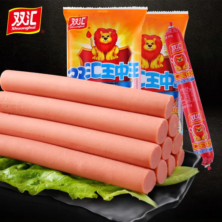 双汇王中王火腿肠香肠60g即食优级零食泡面肉肠搭档烧烤批发