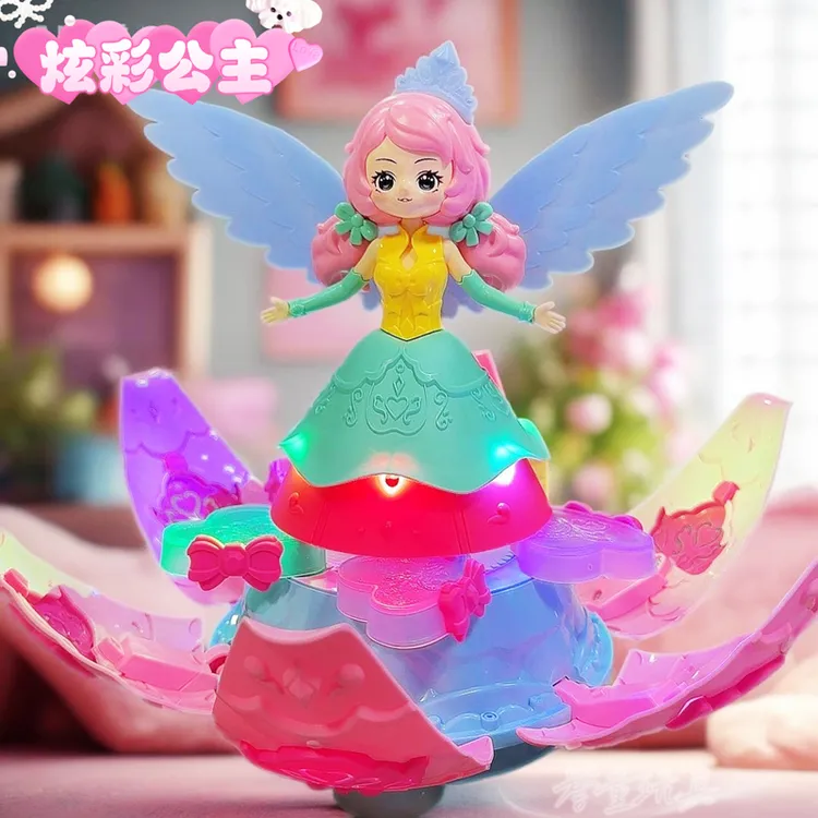 电动会跳舞唱歌花仙子公主娃娃玩具万向旋舞音乐女宝宝1-3岁2礼物