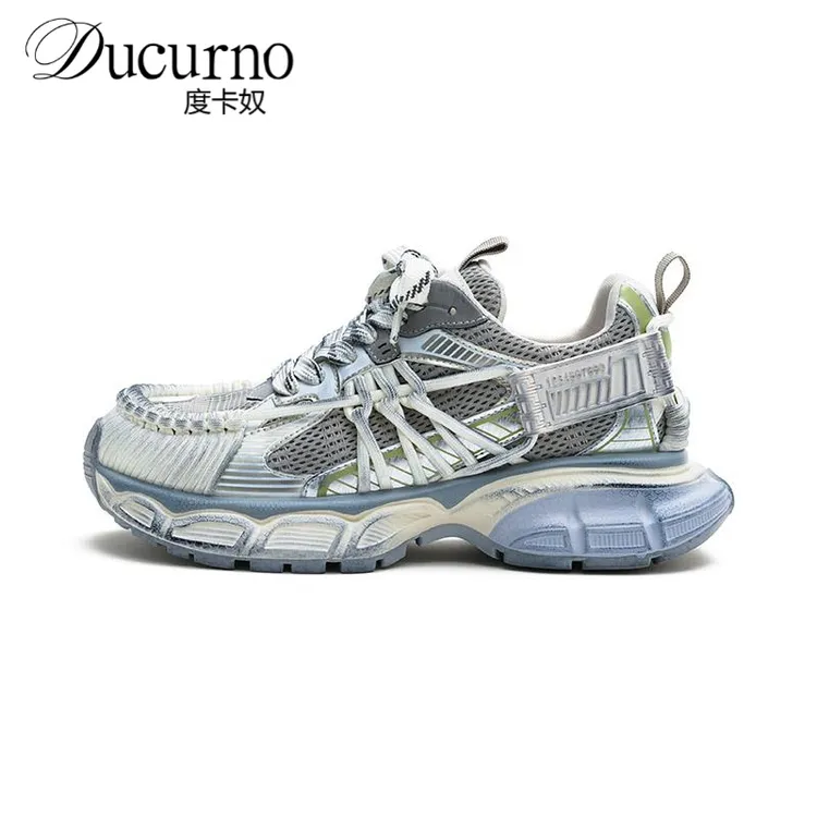 度卡奴2025年夏季新款网面老爹鞋休闲运动跑步鞋百搭单鞋女夏季