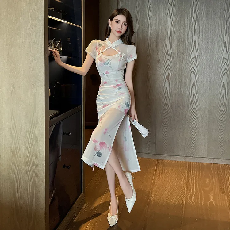 裙子版中国风短款国风spa技师工作服显瘦柔式技师服女款爆款2025