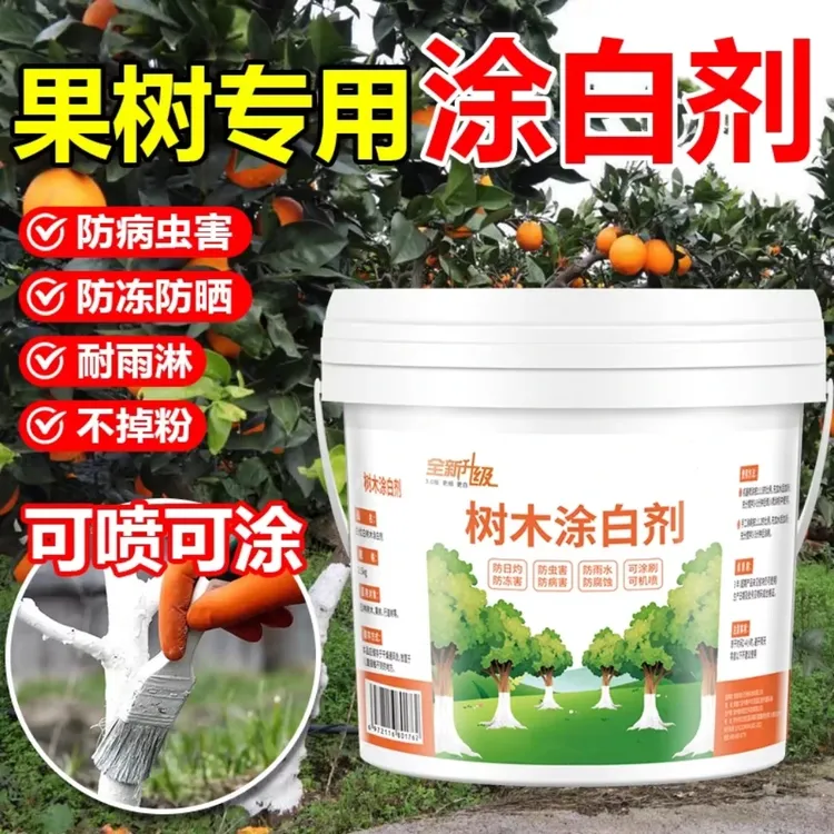 树木涂白剂大树树干刷白果树防虫防冻抗病防寒杀菌防霜冻石灰粉剂
