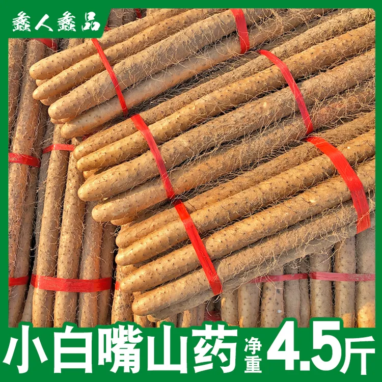 【蠡人蠡品】新鲜河北蠡县小白嘴山药4.5斤装