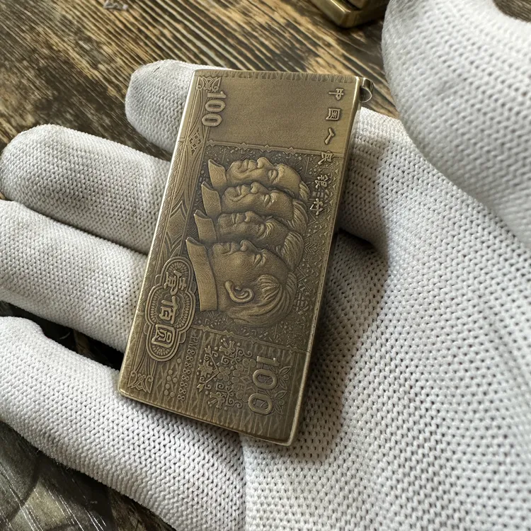 超薄升降机纪念款便携实用设计浮雕工艺打火机