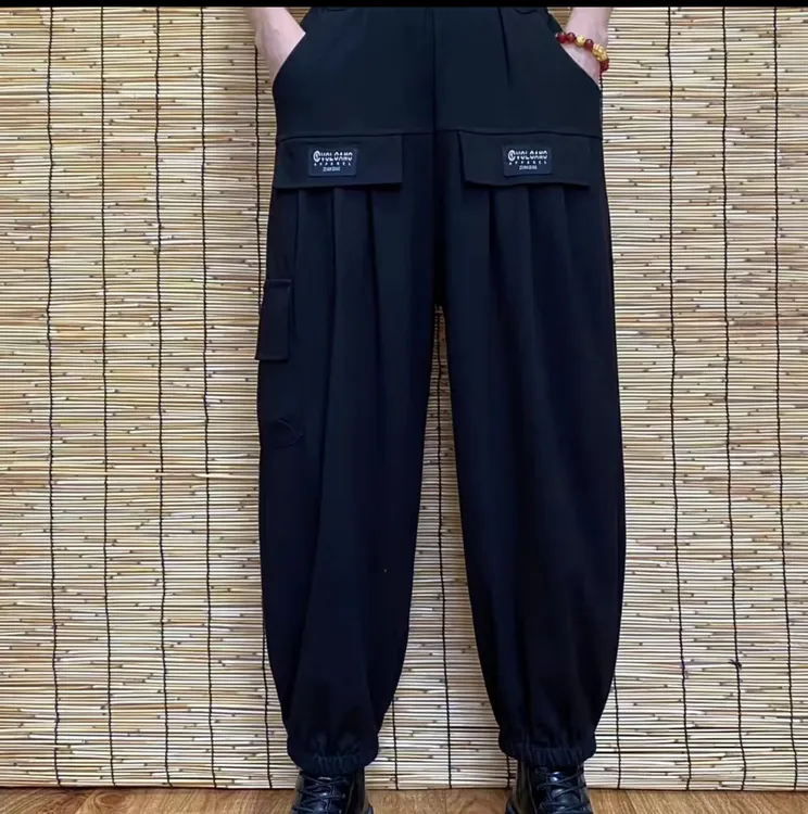 大码新款宽松百搭潮流黑色时尚韩版显瘦大哈伦裤