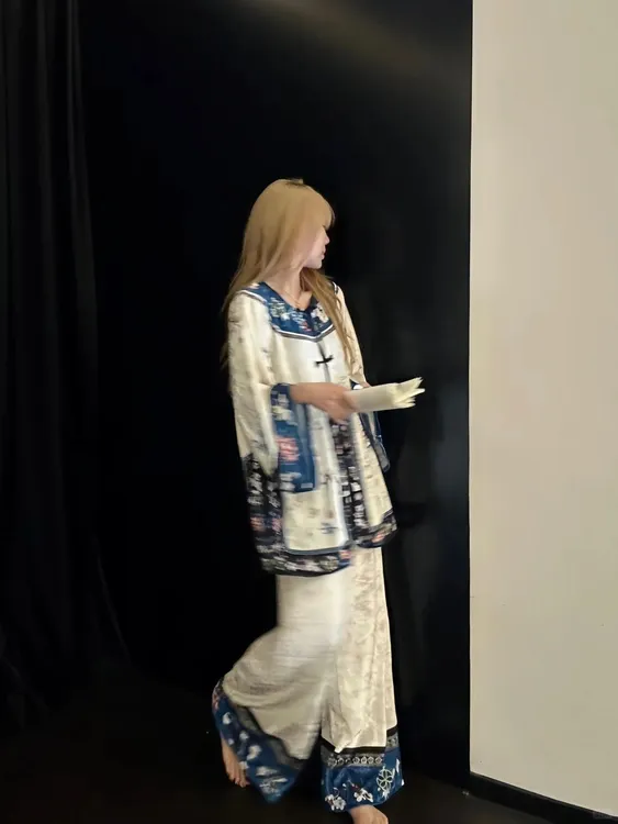 国风秋冬新款新中式复古花卉金丝绒睡衣女古风长袖套装大码家居服