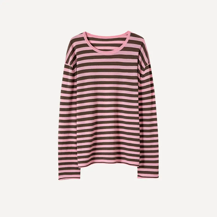 5NCT011【懒羊羊】【贵姐NICOLE】设计师高端定制时尚条纹上衣