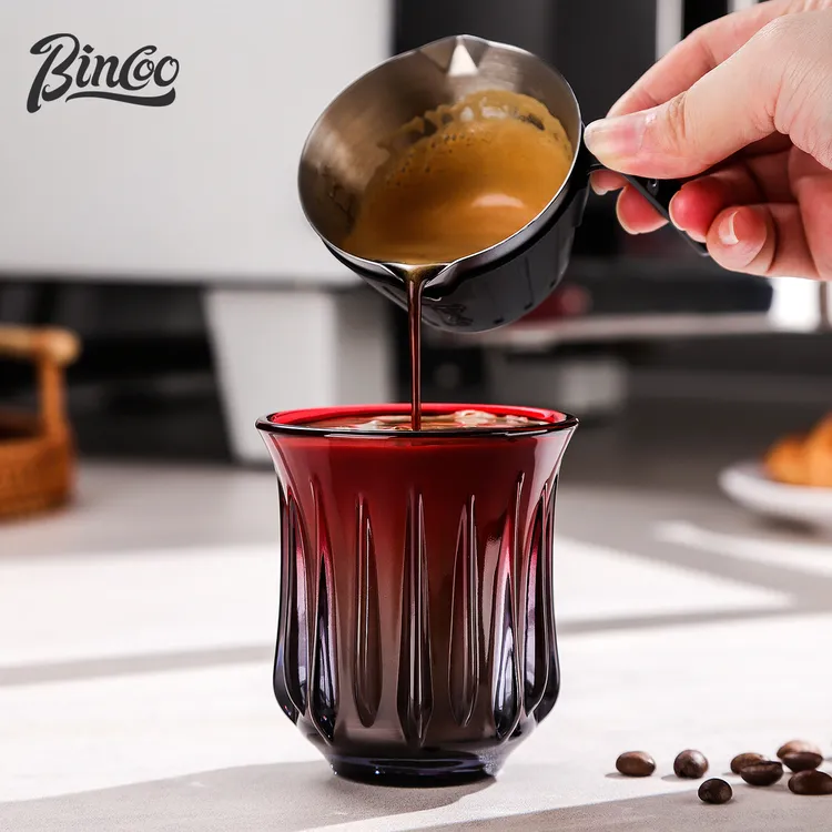 【爆款玻璃杯】bincoo智萃玻璃咖啡杯澳白dirty拿铁杯设计感咖啡杯