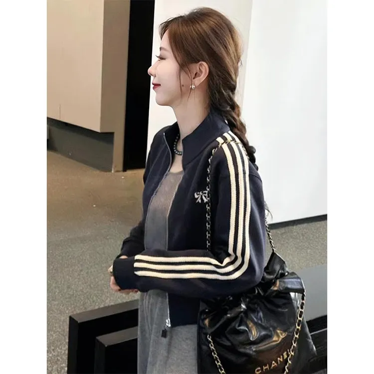 美式复古棒球服外套女2025年春秋季新款网红洋气百搭时尚卫裤女款