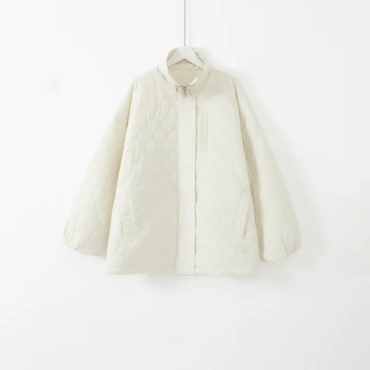 几里与麻 肌理感秋冬简约百搭棉服外套 衣长69 胸围137 2100854