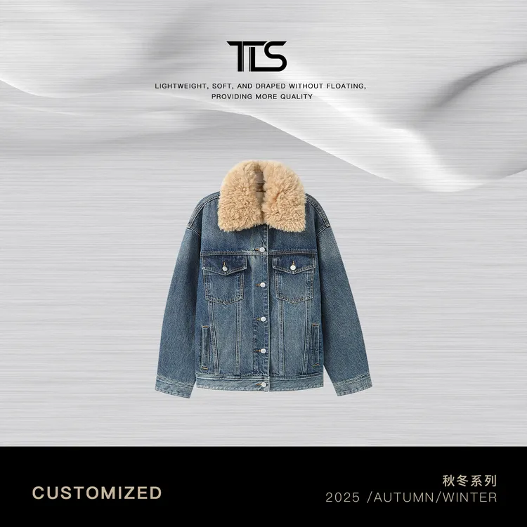 TT【牛仔豆】土耳其进口100%棉复古港风宽松毛绒绒棉服外套MF5008