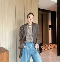 【丽丽推荐】阔版蛋白皮大西装