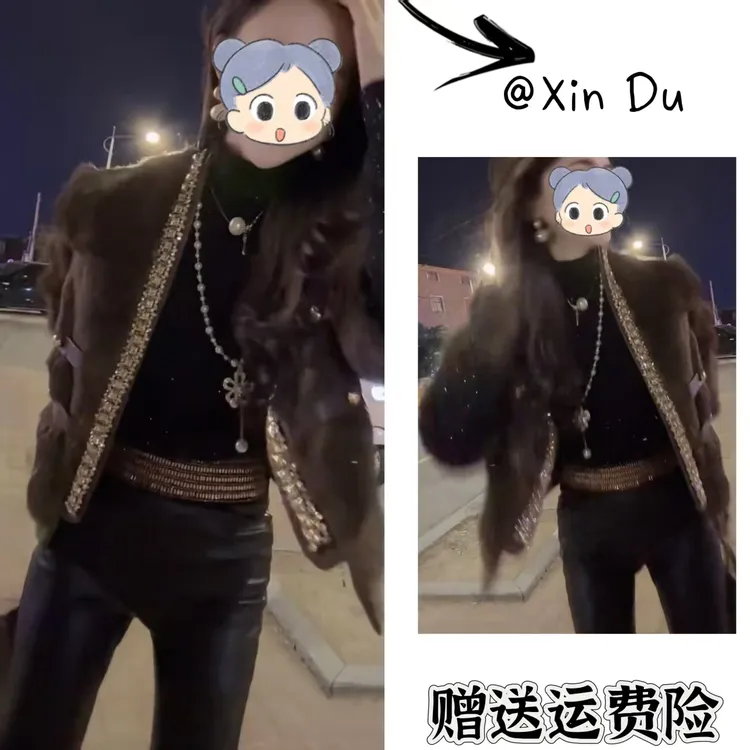 2025秋冬季新款时尚显瘦气质女士网红洋气外套百搭款D24099