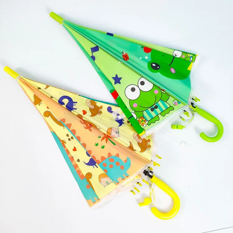 女童男童可爱雨伞晴雨两用幼儿园小学生卡通儿童伞自动长柄透明伞