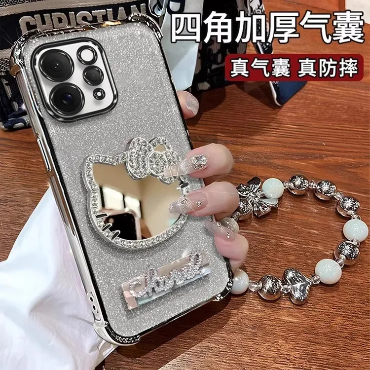 适用vivoS50手机壳镜子支架软壳S50Promini网红女款V2528A带挂绳