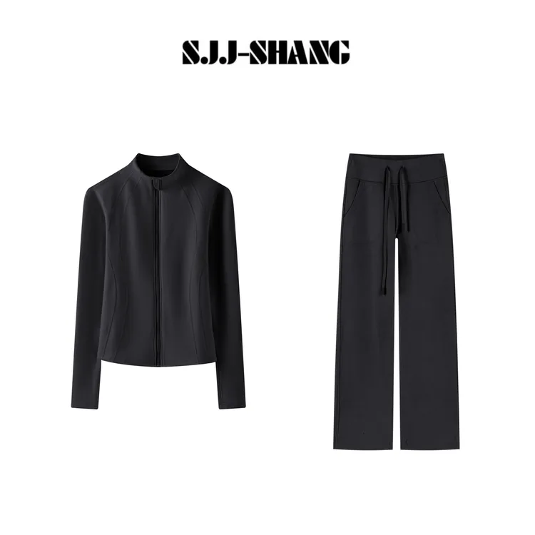 SJJ-SHANG【温泉套装】洋绒蛋白极简松弛漫步时髦针织套装q135876p