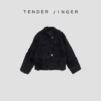 Tender Jinger【高定】小湖羊两面穿皮毛一体皮草外套T54MYY30924