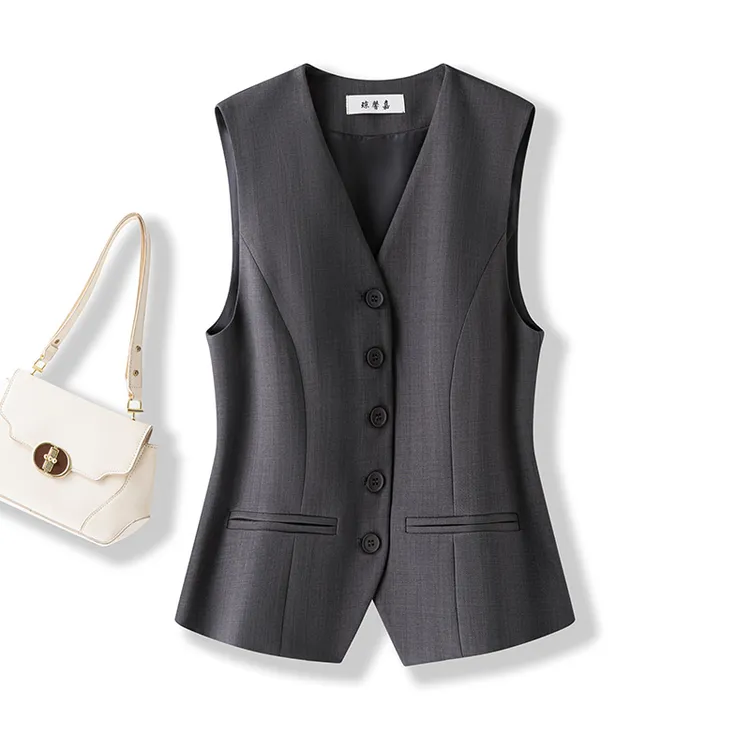 短款西装马甲女款高级感背心2026春秋新款无袖修身显瘦气质小坎肩