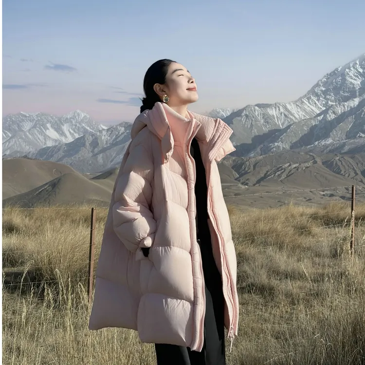 【战袍】95绒加厚连帽立领中长款羽绒服极寒保暖外套2025新款