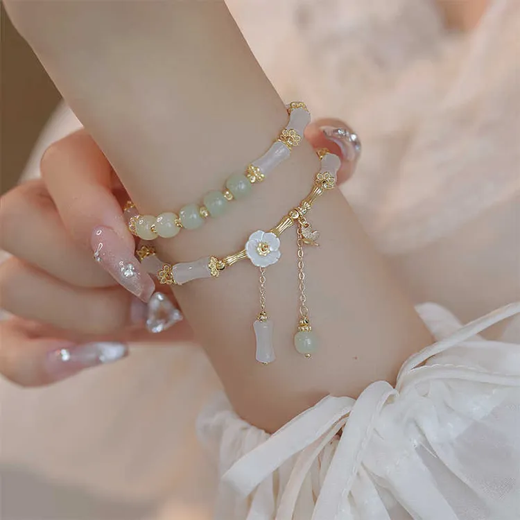 明瑜 寻竹新中式双层竹节手链女高级感手串闺蜜礼物