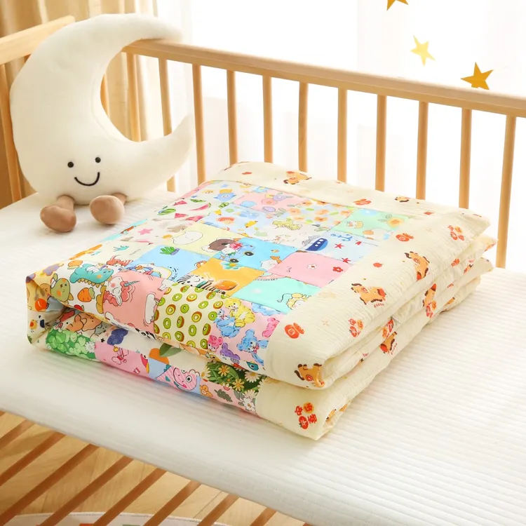 宝宝百家被成品手工棉花被子纯棉婴儿包被儿童夏凉被加厚四季盖被