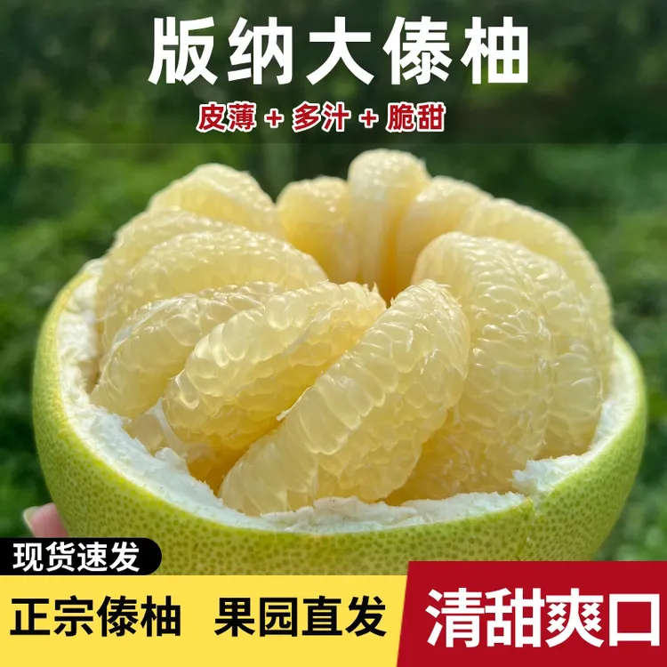 【正宗】西双版纳傣柚青柚蜜柚清甜新鲜果肉多汁脆嫩可口老少皆宜