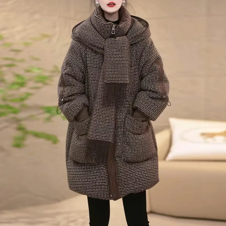 2025新款时尚洋气百搭女装羽绒服女款爆款时尚洋气冬季中长款正品