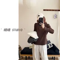 晴晴家-「松弛有度」25年冬韩系简约百搭休闲纯色净版连帽卫衣3066