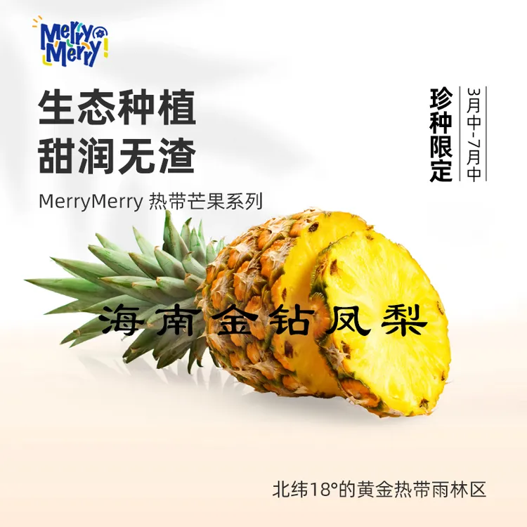 【树上熟】正宗海南金钻17号凤梨 新鲜应季水果 香甜多汁 产地直发