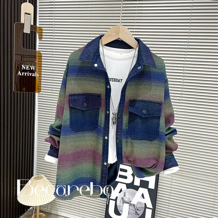 130-180【淏妈原创】青少年秋装男童牛仔外套中大童儿童春秋款男孩