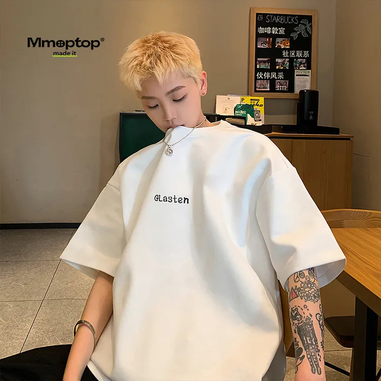 MMOPTOP2025夏季男士时尚潮流干爽透气短袖T恤印花字母圆领上衣 