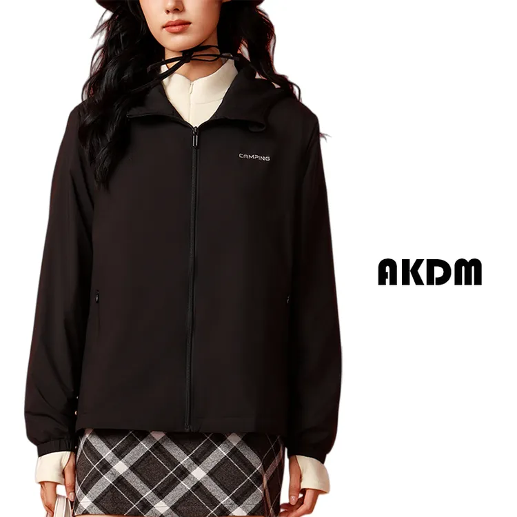 AKDM运动休闲轻羽绒羊毛绒朵锁温女士羽绒服25158