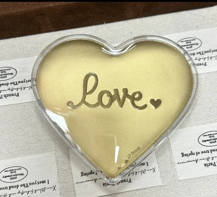含金工艺品爱心大饼LOVE主题浪漫惊喜礼物