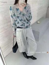 2817【臻炫女装】新款设计感爱心图案V领时尚百搭韩系长袖开衫上衣