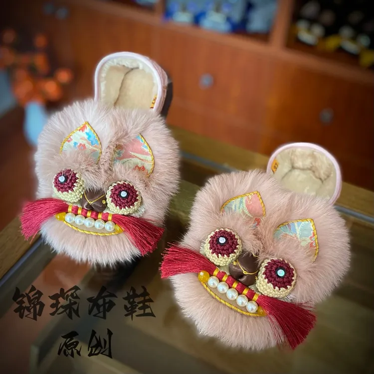 锦琛布鞋2025冬季爆款加绒加厚虎头鞋国风舒适软底千层布鞋女鞋