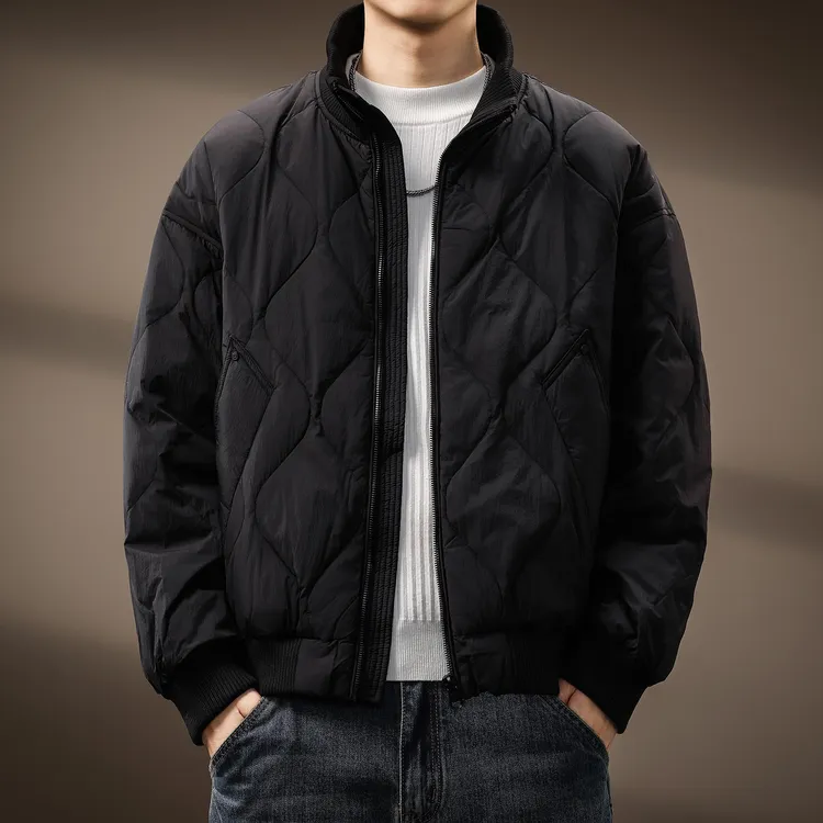 MR.MUDI/穆迪先生冬季高端90鸭绒立领羽绒服男士潮牌抗寒保暖外套