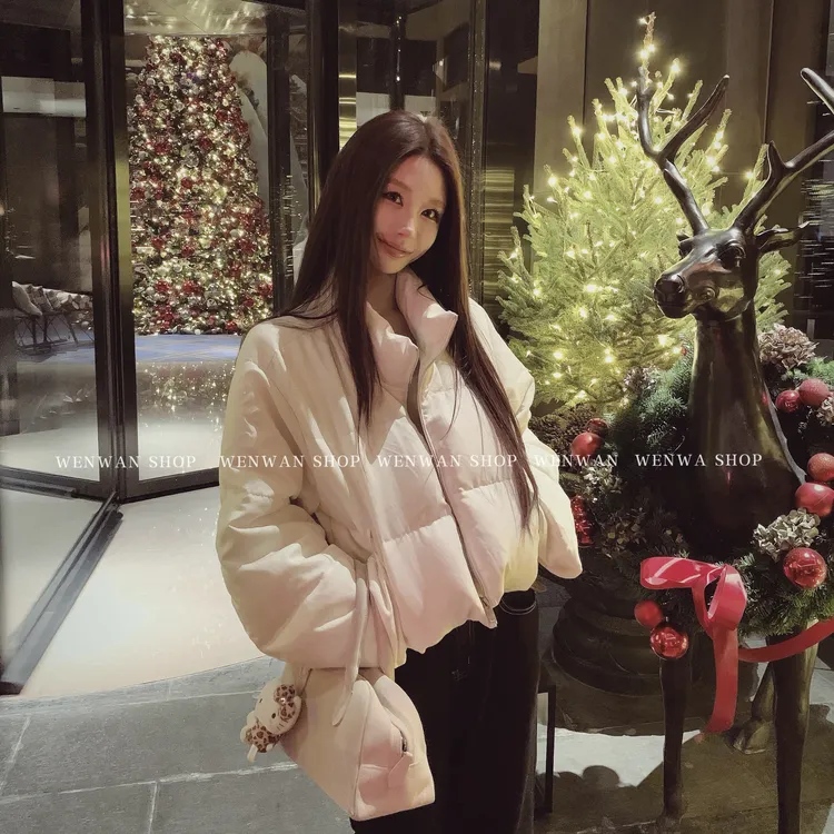 【切片福利！】2色！白鹅绒！立领设计短款休闲面包羽绒服