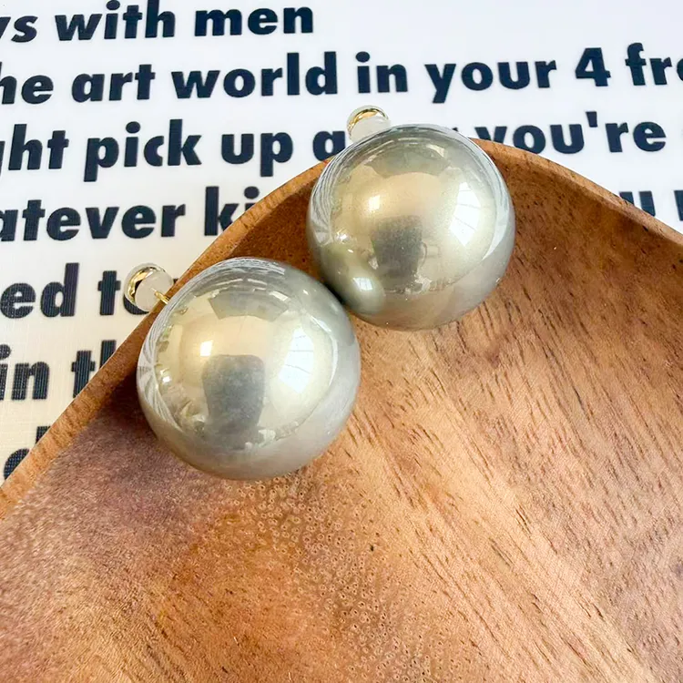 非金属仿珍珠耳饰 Say nono【懒猫nono】豌豆20mm人工贝珠耳环