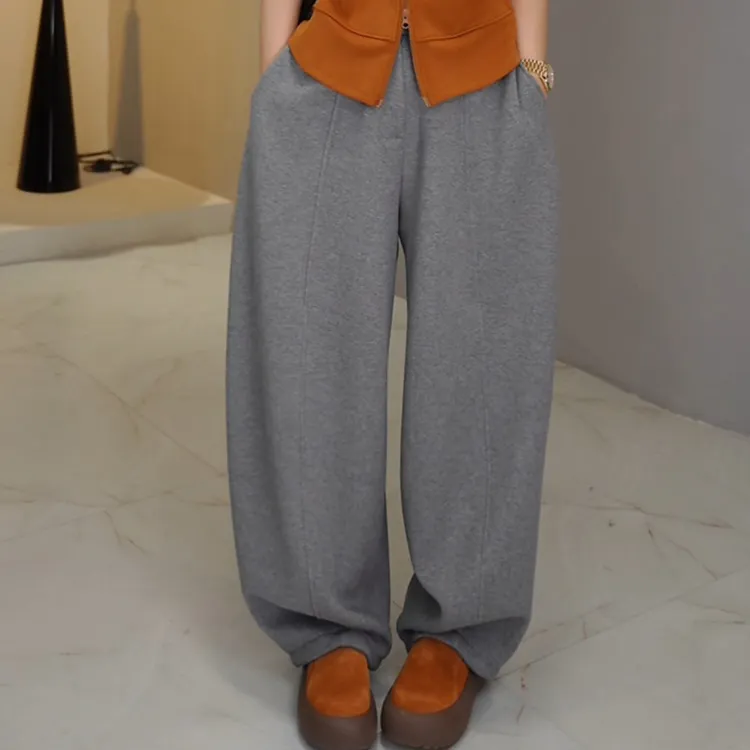 2025早秋新款宽松潮流设计感洋气小众休闲裤女立体裁剪百搭休闲裤