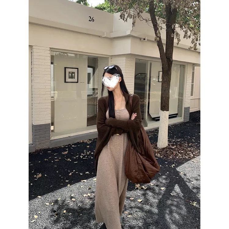 Moses Queen/魔西女王时尚气质蝙蝠袖针织开衫外套慵懒气质上衣