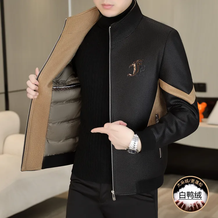 2025新款男士羽绒夹克时尚休闲百搭立领商务外套春秋季2501/9999