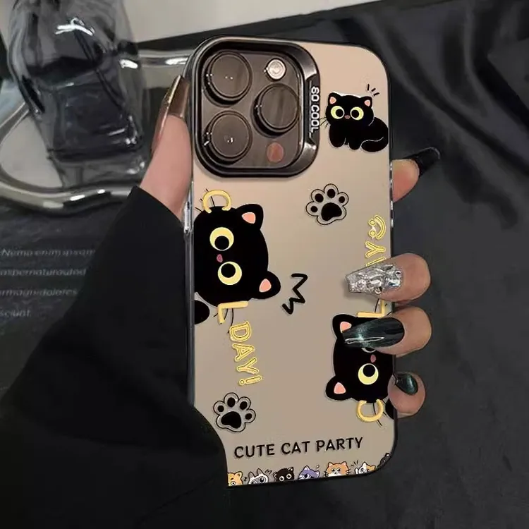 彩银壳探头黑猫适用苹果16华为oppo小米15vivo荣耀oppo红米iphone
