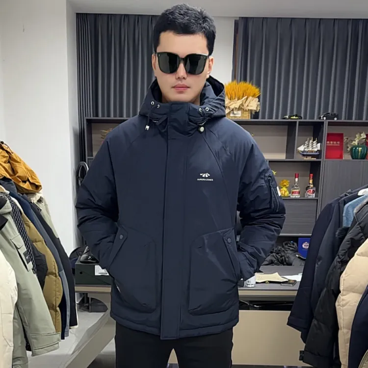 海秋冬男女同款三防连帽鹅绒服19